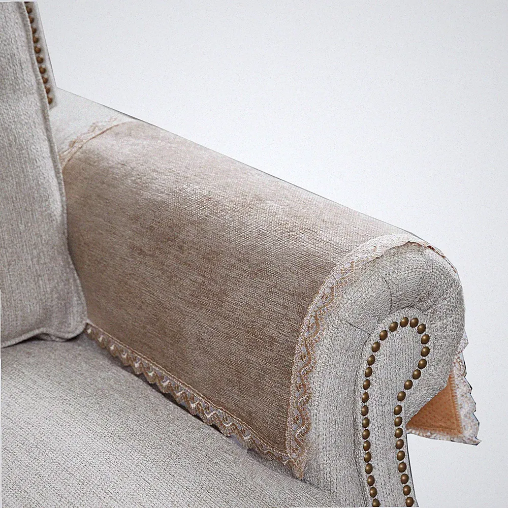 Couch arm CoversNon-Slip lace Sofa arm Covers Set of 2 Washable Sofa armrests...