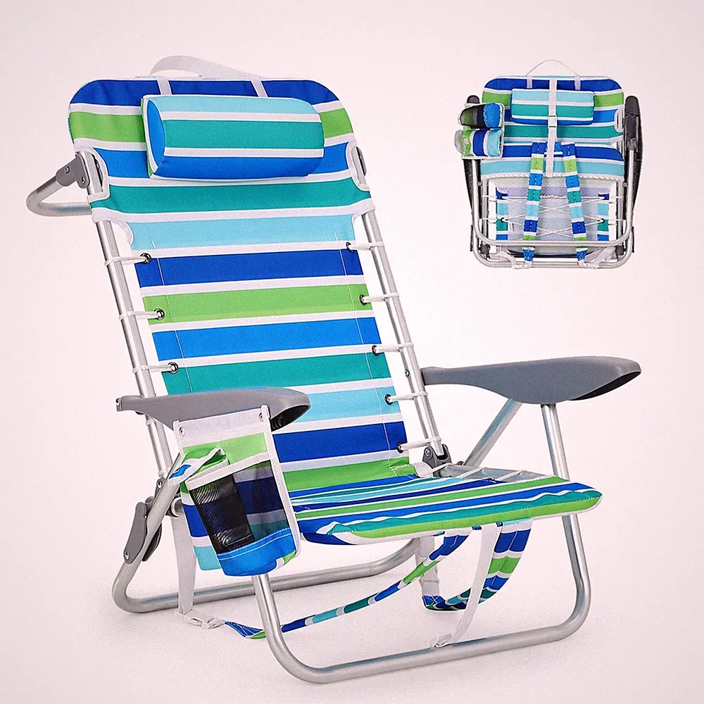 GarveeLife Backpack Beach Chair for Adults, Lay Flat, Lightweight, Portable