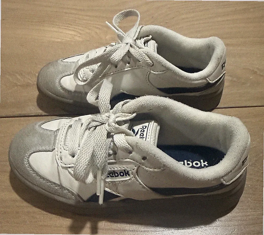 Reebok Forte Lounger Kids Boy Casual Sneaker Size 11M White Lace up Shoes