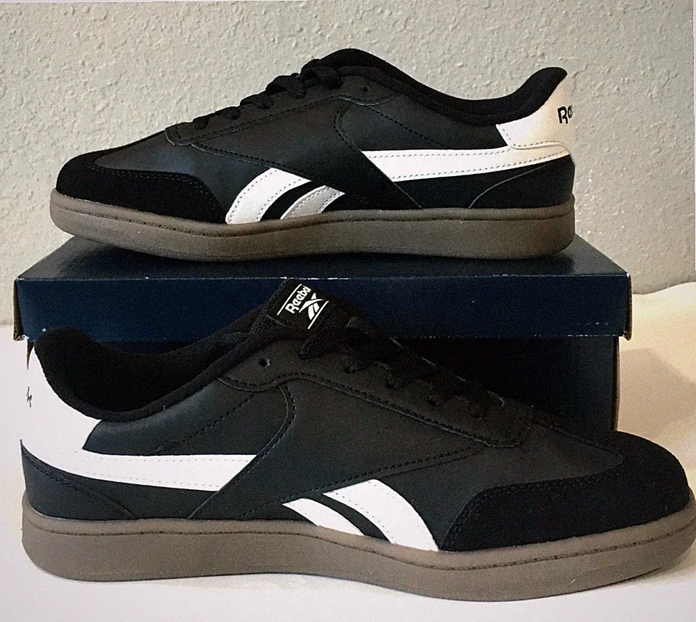 Reebok Forte Lounger Kids' Shoes Size 7 Black White Sneakers